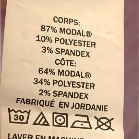 LL Bean softflex mock neck pullover M lavender hi-lo hem stretch super soft warm - Picture 6 of 7